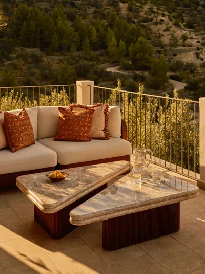 Soho Home Odell Outdoor Four Seater Sofa In Brown