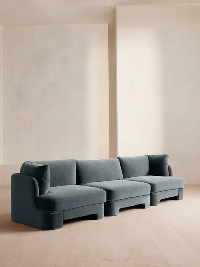 Soho Home Odell Sectional Sofa In Blue