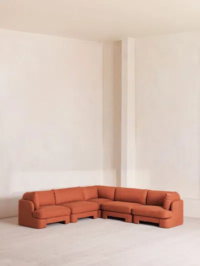 Soho Home Odell Sectional Sofa In Orange