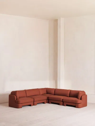 Soho Home Odell Sectional Sofa In Burgundy