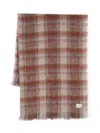 Soho Home Orange Harlyn Checkered Blanket In Orange