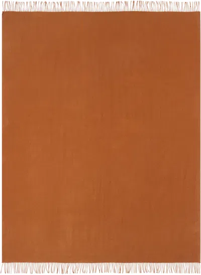 Soho Home Orange Maria Alpaca Throw In Burnt Orange