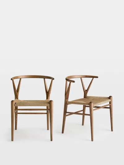 Soho Home Pair Of Sitwell Dining Chairs Walnut Us