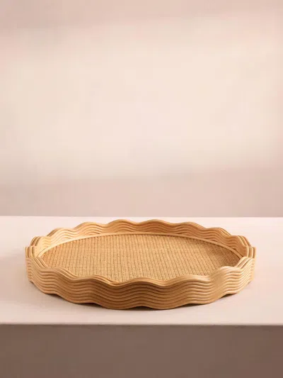 Soho Home Pangbourne Rattan Tray In Neutral