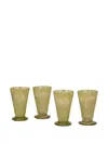 Soho Home Set Of 4 Purton Highball Tumblers In Green