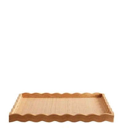 Soho Home Rattan Pangbourne Tray (78cm X 68cm) In Neutral