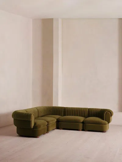 Soho Home Rava Sectional Sofa In Green