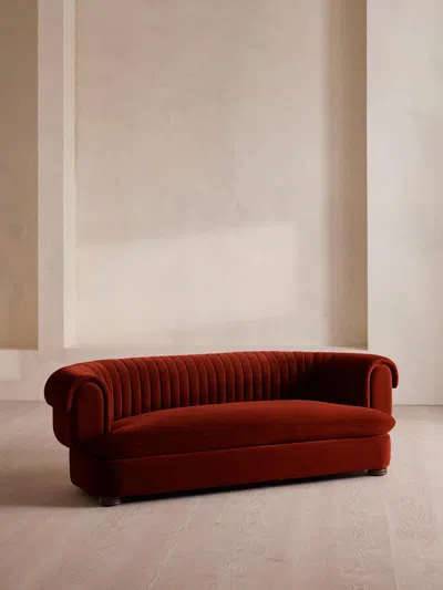 Soho Home Rava Three Seater Sofa In Red