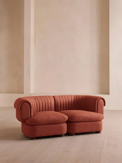 Soho Home Rava Three Seater Sofa In Red