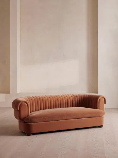 Soho Home Rava Three Seater Sofa In Brown