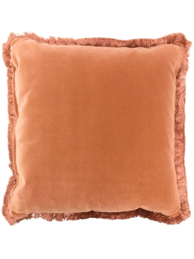 Soho Home Red Margeaux Velvet Cushion In Brown