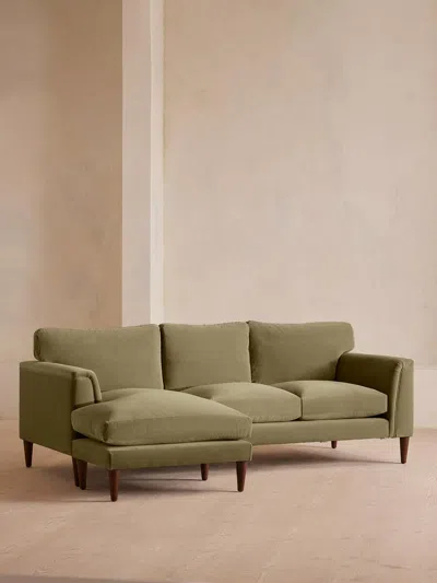Soho Home Reya Chaise-end Sofa In Green