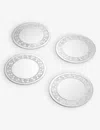 Soho Home Rochester Engraved Silver Coasters In Silver