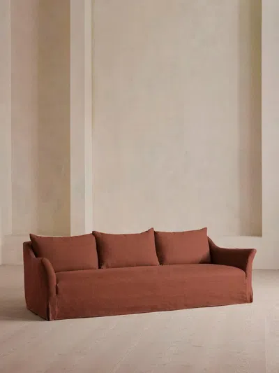 Soho Home Roma Four Seater Sofa In Burgundy