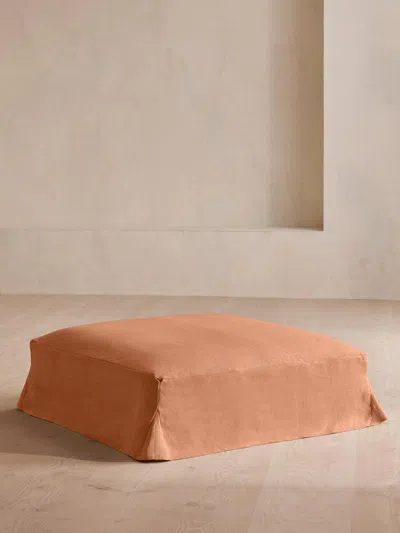 Soho Home Roma Square Ottoman In Orange