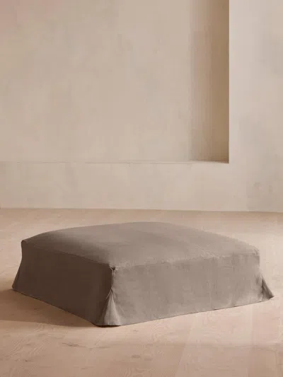 Soho Home Roma Square Ottoman In Gray