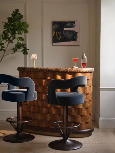 Soho Home Rory Barstool In Blue