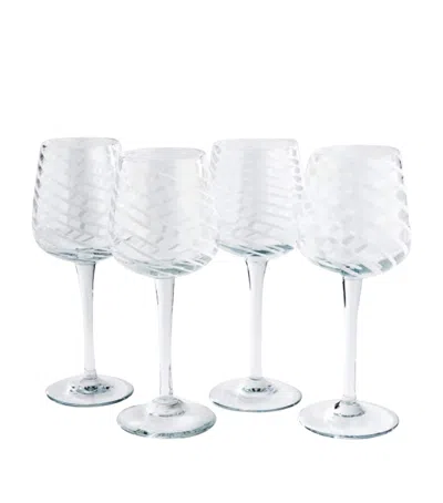Soho Home Set Of 4 Coletta Red Wine Glasses In White
