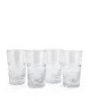 Soho Home Huxley Cut Crystal Highball Glass Set Of Four In Clear