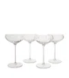 Soho Home Set Of 4 Pembroke Champagne Coupes In Clear