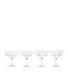 Soho Home Set Of 4 Roebling Champagne Coupes In Clear