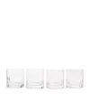 Soho Home Set Of 4 Roebling Rocks Glasses In Clear