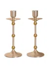 Soho Home Cilia Candlestick Set Of Two In Silber