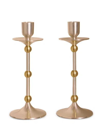 SOHO HOME SILVER CILIA CANDLESTICKS (SET OF TWO)