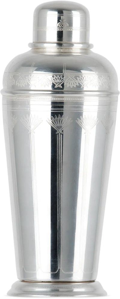 Soho Home Silver Rochester Engraved Cocktail Shaker
