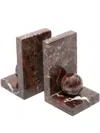 Soho Home Sphere-detail Marbled Bookends In Red