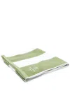 Soho Home Striped Cotton Towelstr In Green