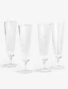 Soho Home Textured Fluted Champagne Glasses Set Of Four