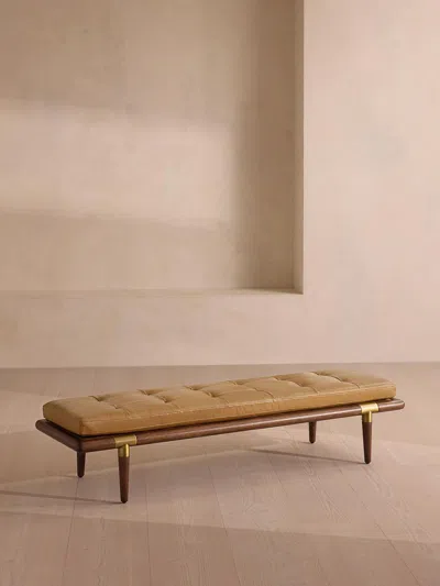 Soho Home Theodore Bench In Brown