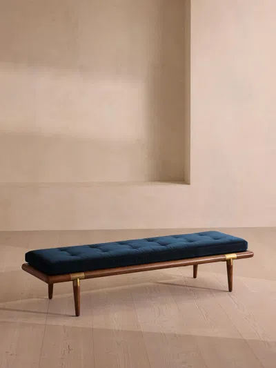 Soho Home Theodore Bench In Blue
