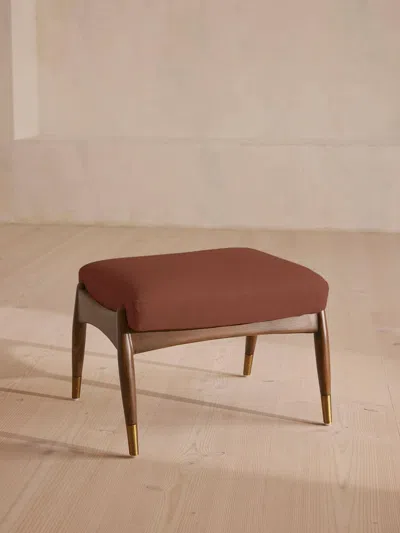 Soho Home Theodore Footstool In Burgundy