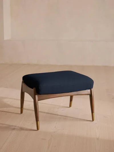 Soho Home Theodore Footstool In Blue