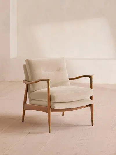 Soho Home Theodore Oak Armchair In White
