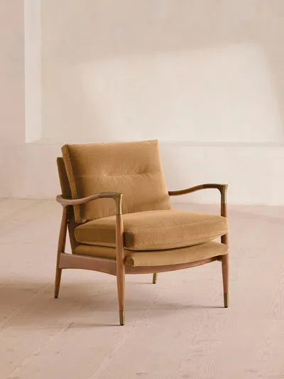 Soho Home Theodore Oak Armchair In Brown