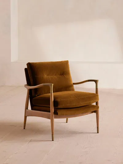 Soho Home Theodore Oak Armchair In Brown