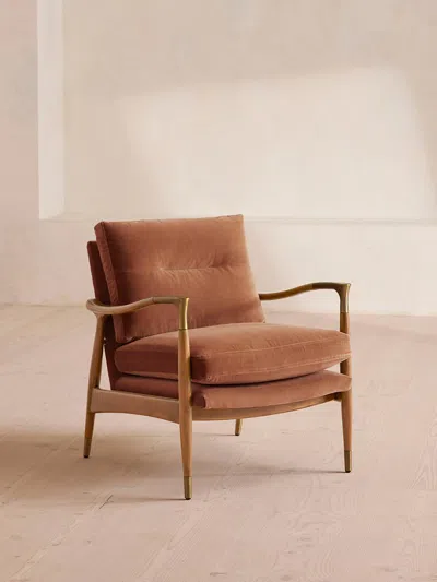 Soho Home Theodore Oak Armchair In Brown
