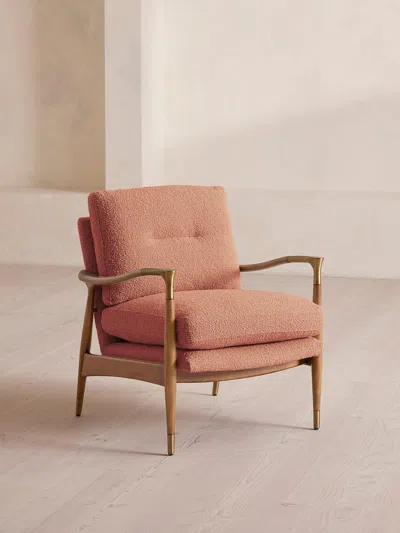 Soho Home Theodore Oak Armchair In Pink