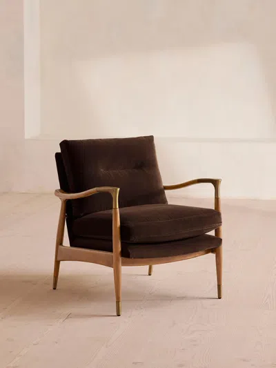 Soho Home Theodore Oak Armchair In Brown
