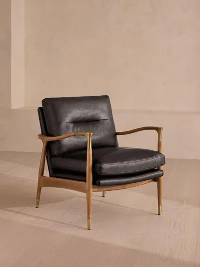 Soho Home Theodore Oak Armchair In Black