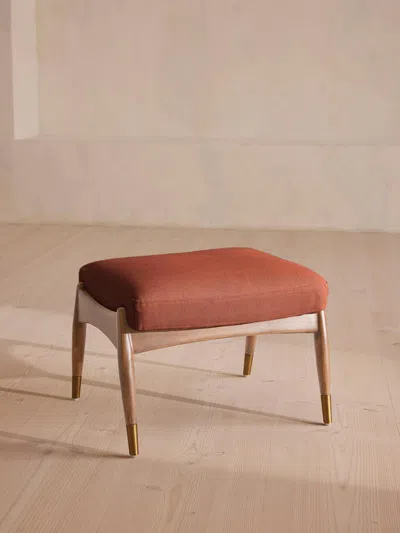 Soho Home Theodore Oak Footstool In Brown