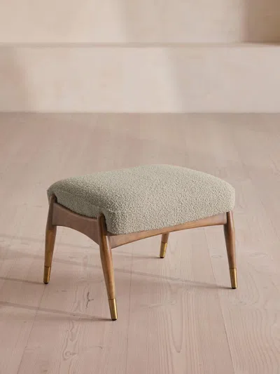 Soho Home Theodore Oak Footstool In Gray