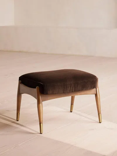 Soho Home Theodore Oak Footstool In Brown