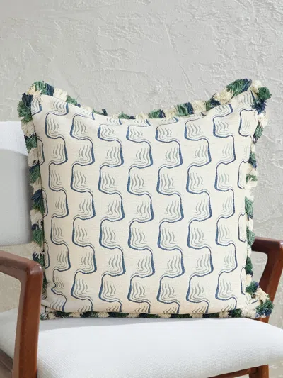 Soho Home Theron Jacquard Pillow In Green
