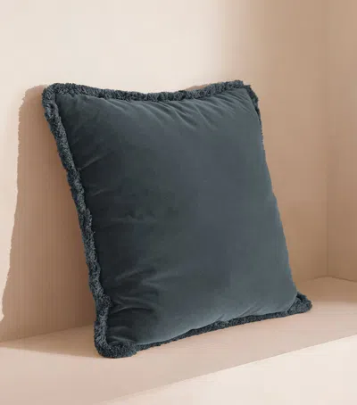 Soho Home Velvet Margeaux Cushion In Blue