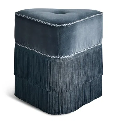 Soho Home Velvet Marta Footstool In Blue