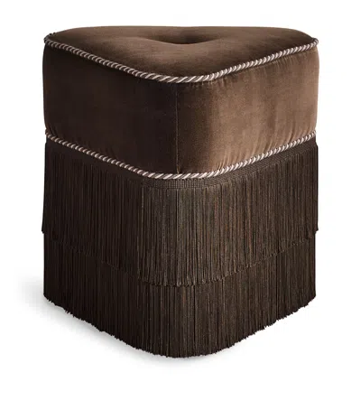 Soho Home Velvet Marta Footstool In Brown